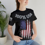 100% USA Rogue Biker [Silver] | Unisex Jersey Short Sleeve Tee
