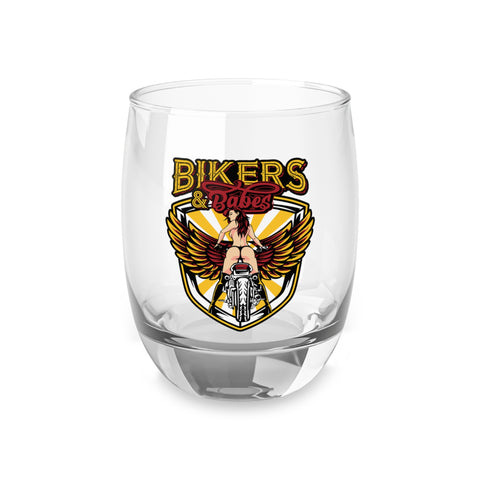 Bikers & Babes | Clear Whiskey Glass