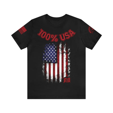 100% USA Rogue Biker [Red] | Unisex Jersey Short Sleeve Tee