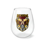 Bikers & Babes | Clear Stemless Wine Glass, 11.75oz