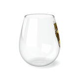Bikers & Babes | Clear Stemless Wine Glass, 11.75oz