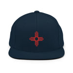 New Mexico - Zia Symbol - Red / 505 | Snapback Hat