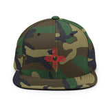 New Mexico - Zia Symbol - Red / 505 | Snapback Hat