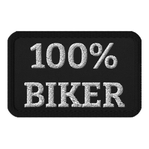 100% Biker | Embroidered Patches