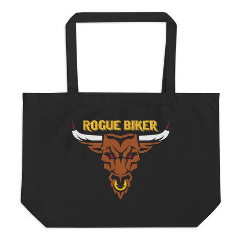 Rogue Biker Bull | Large Organic Tote Bag