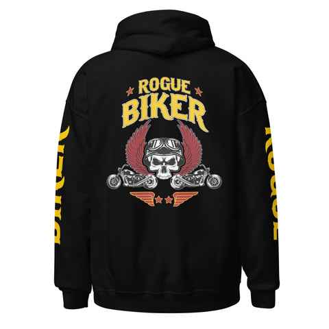 Rogue Biker [RB] [Wings & Skulls] |Unisex Hoodie