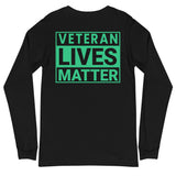 Veteran Lives Matter [Front/Back] | Unisex Long Sleeve Tee (No Sleeves)