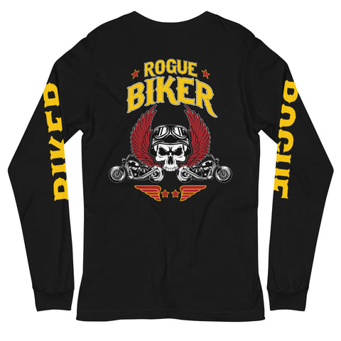 Rogue Biker [RB] [Wings & Skull] | Long Sleeve Tee