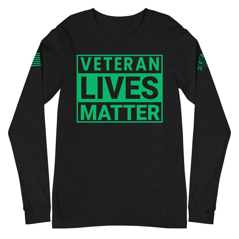 Veteran Lives Matter [Front/Sleeves] | Unisex Long Sleeve Tee
