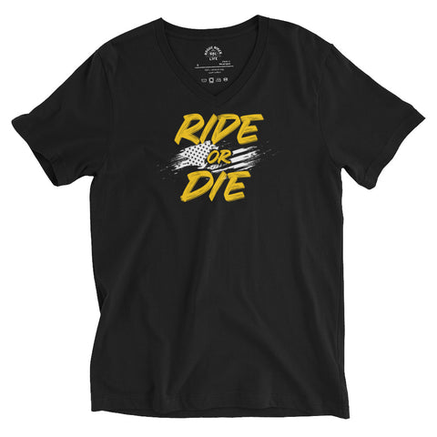 Ride Or Die | Unisex Short Sleeve V-Neck T-Shirt