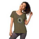 Kaktus Kats | Women’s Fitted V-Neck T-Shirt