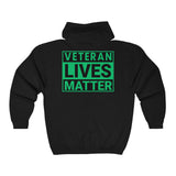 Veteran Lives Matter [Front/Back] | Unisex Heavy Blend™ Full Zip Hooded Sweatshirt