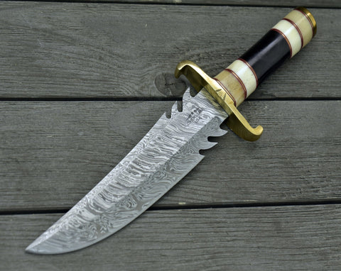 Shokunin USA Roar Damascus Bowie Knife: Enhance Your Collection with a Premium Blade