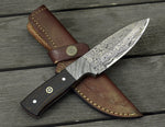 Shokunin USA Shadowfall Damascus Knife - Premium Hunting Knife 8"