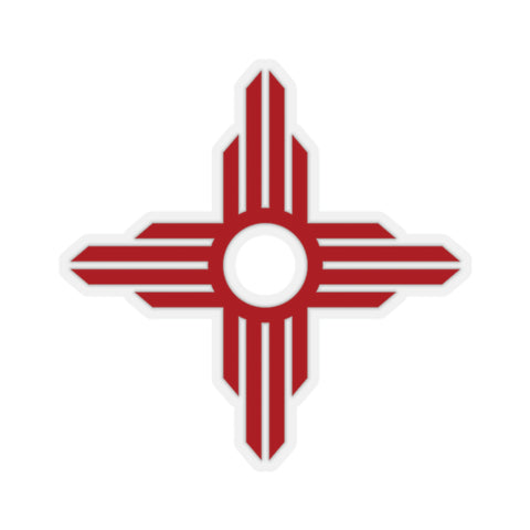 New Mexico - Zia Symbol - [Red] | Kiss-Cut Stickers