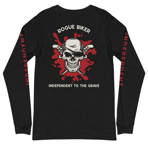 Independent To The Grave [Red] | Unisex Long Sleeve Tee