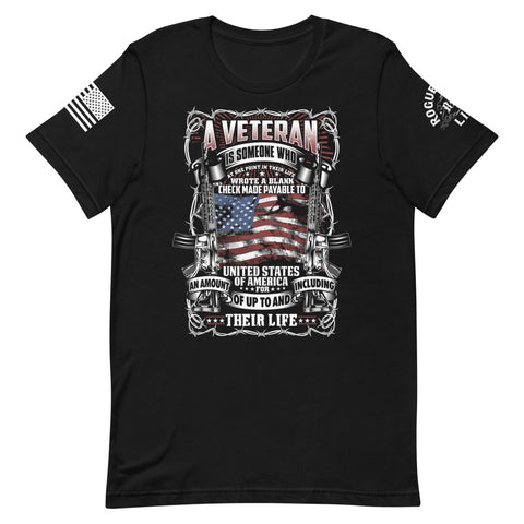 A Veteran Wrote a Blank Check | Short-Sleeve Unisex T-Shirt